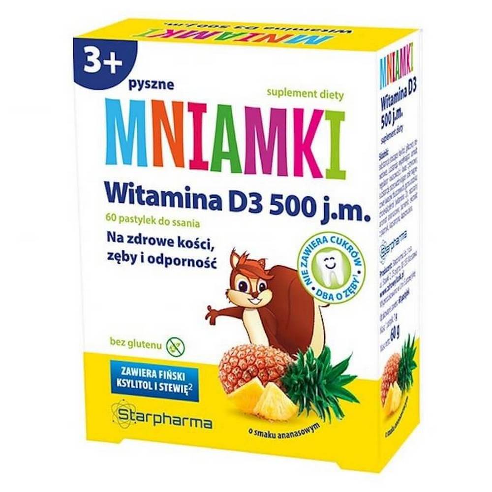 Mniamki Vitamin D3 500 IU 60 tablets, Starpharma - Kidsapo