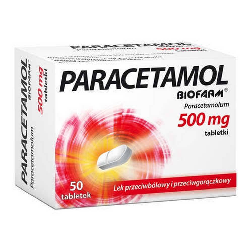 Paracetamol 500mg 50 tablets., Biofarm - Kidsapo