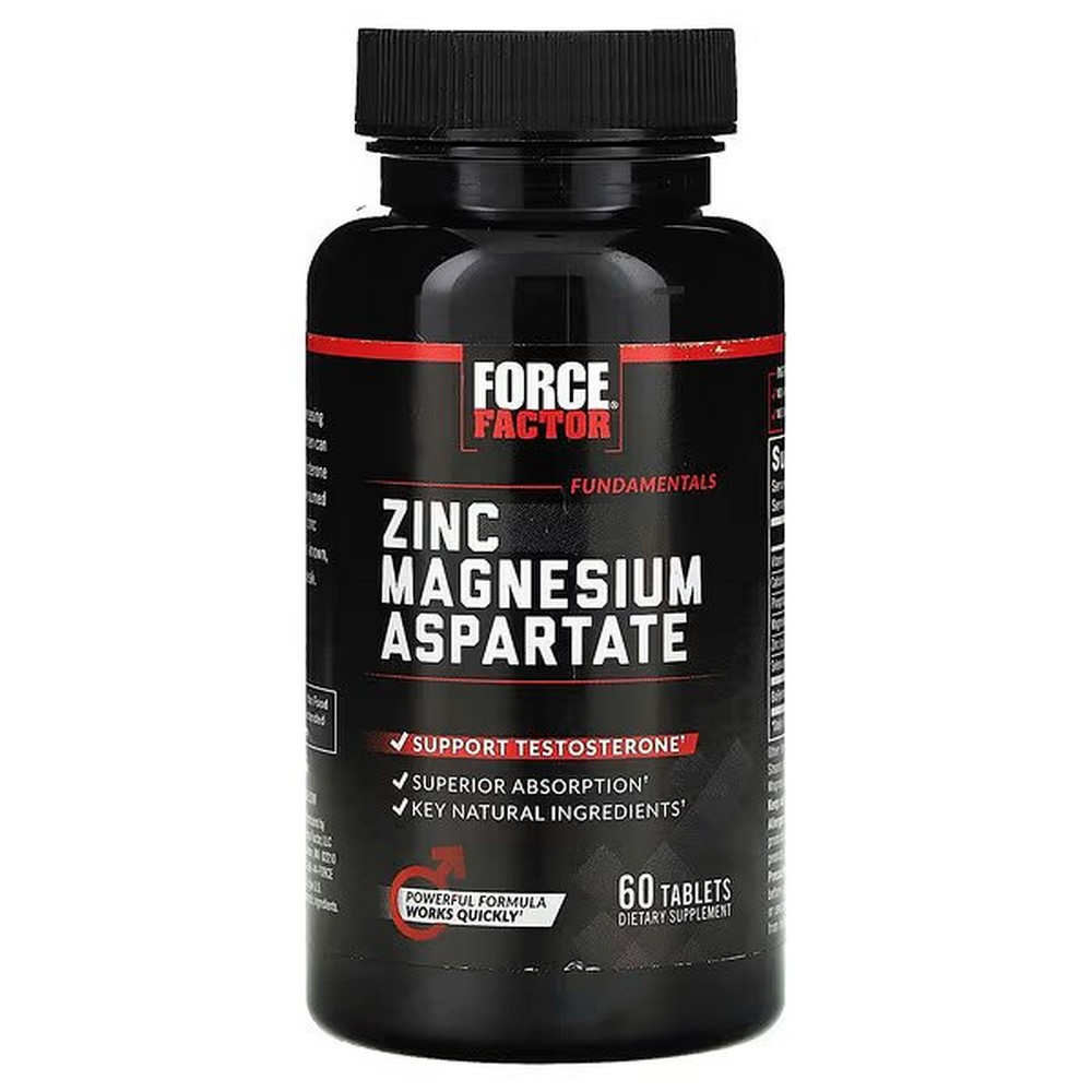 Force Factor, Zinc Magnesium Aspartate, Zinc Magnesium Aspartate, 60 tablets,Force Factor, Zinc