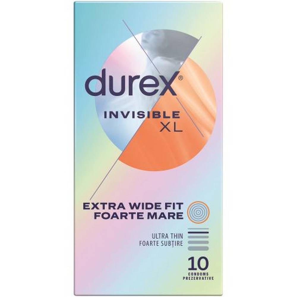 Durex Invisible XL Condoms,10- Durex Invisible XL Презервативи, 10